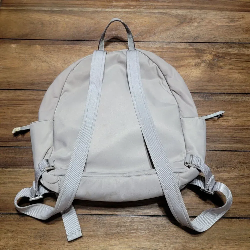 Kate Spade Lt Grey Purse Backpack Style w/ Adjustable Straps